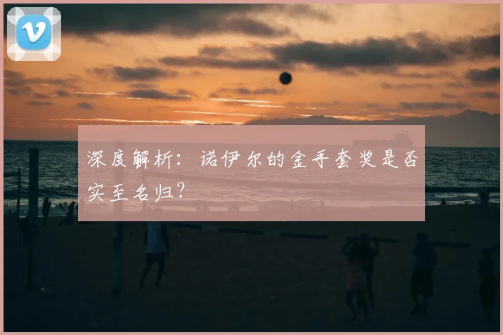 深度解析：诺伊尔的金手套奖是否实至名归？